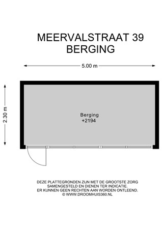 Floorplan - Meervalstraat 39, 1431 WE Aalsmeer
